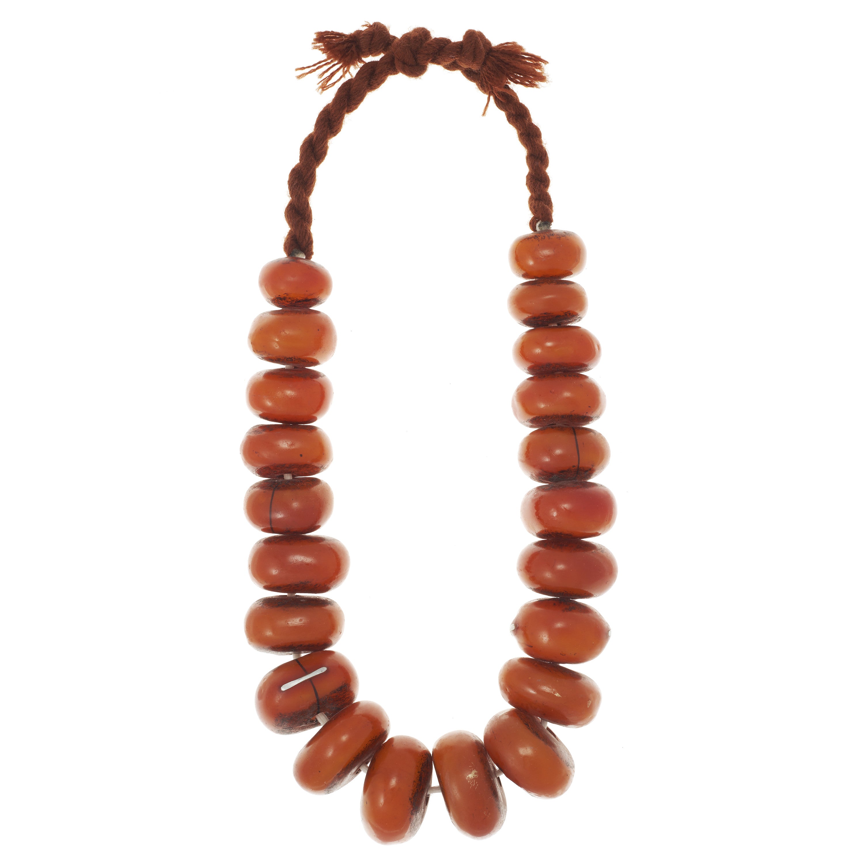 1  Speckled Resin Column Bead - Amber & Orange - Aunt Jenny's Beads