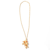 CASTLECLIFF VINTAGE: GOLDEN CORAL BRANCH PENDANT