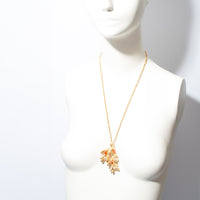 CASTLECLIFF VINTAGE: GOLDEN CORAL BRANCH PENDANT