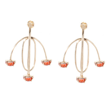 LIBRA EARRING CORAL