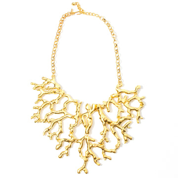 KENNETH JAY LANE CORAL REEF STATEMENT NECKLACE