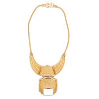 CASTLECLIFF MODERN: CARVED RESIN COLLAR NECKLACE