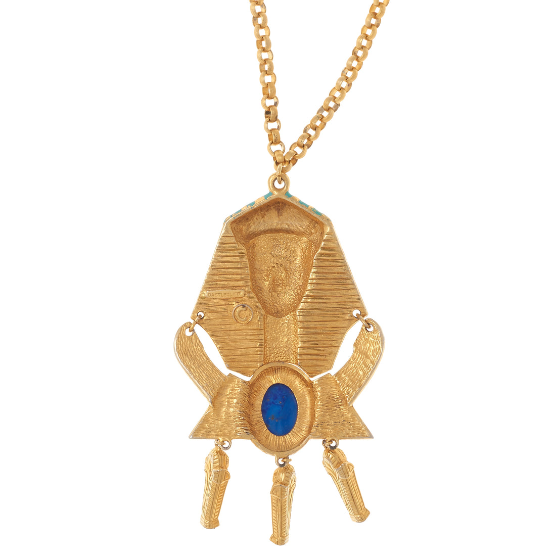 Men's Gold Titanium CZ Crystal Egyptian King Pendant Necklace – Eye Candy  Los Angeles